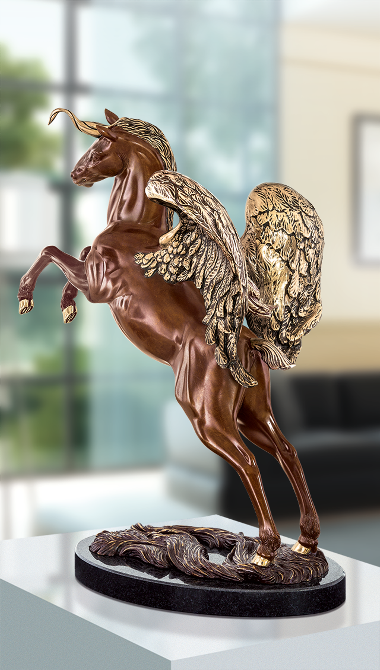 Bronzefigur Mein Einhorn Pegasus von Ernst Fuchs