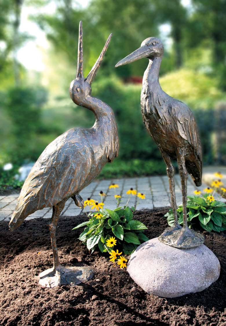 Bronzefigur Storch von Peter Roman Heid