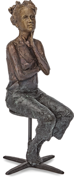 Bronzefigur «Was wäre wenn» von Valerie Otte