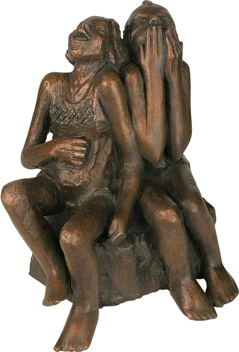 Bronzefigur himmelhoch jauchzend von Ute Prinzhausen