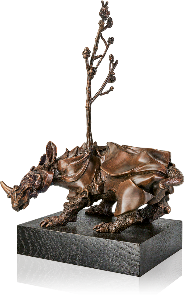 Bronzeskulptur-Rhinozeros