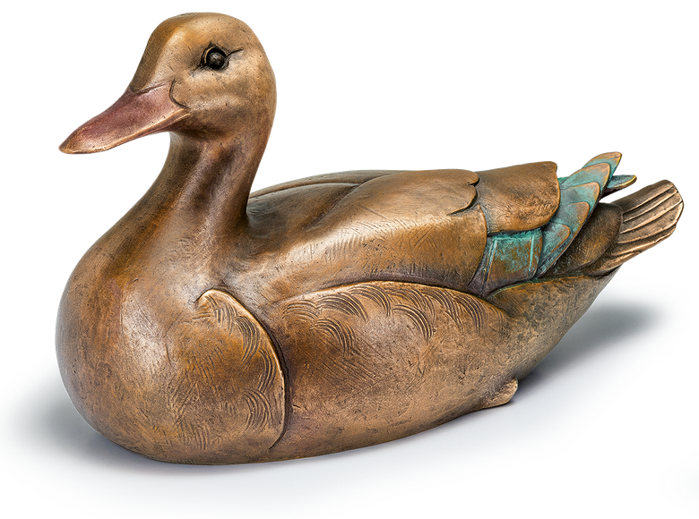 Bronzeskulptur Ente