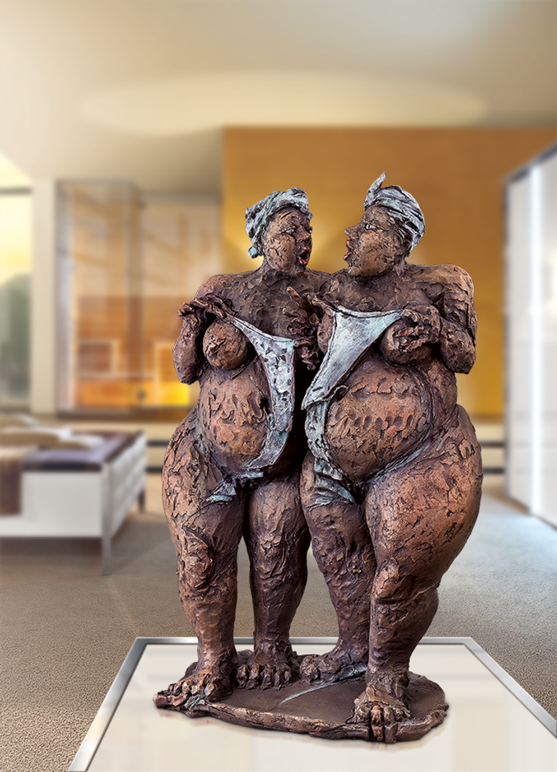 Bronzefigur Quellnymphen von Eva Roucka