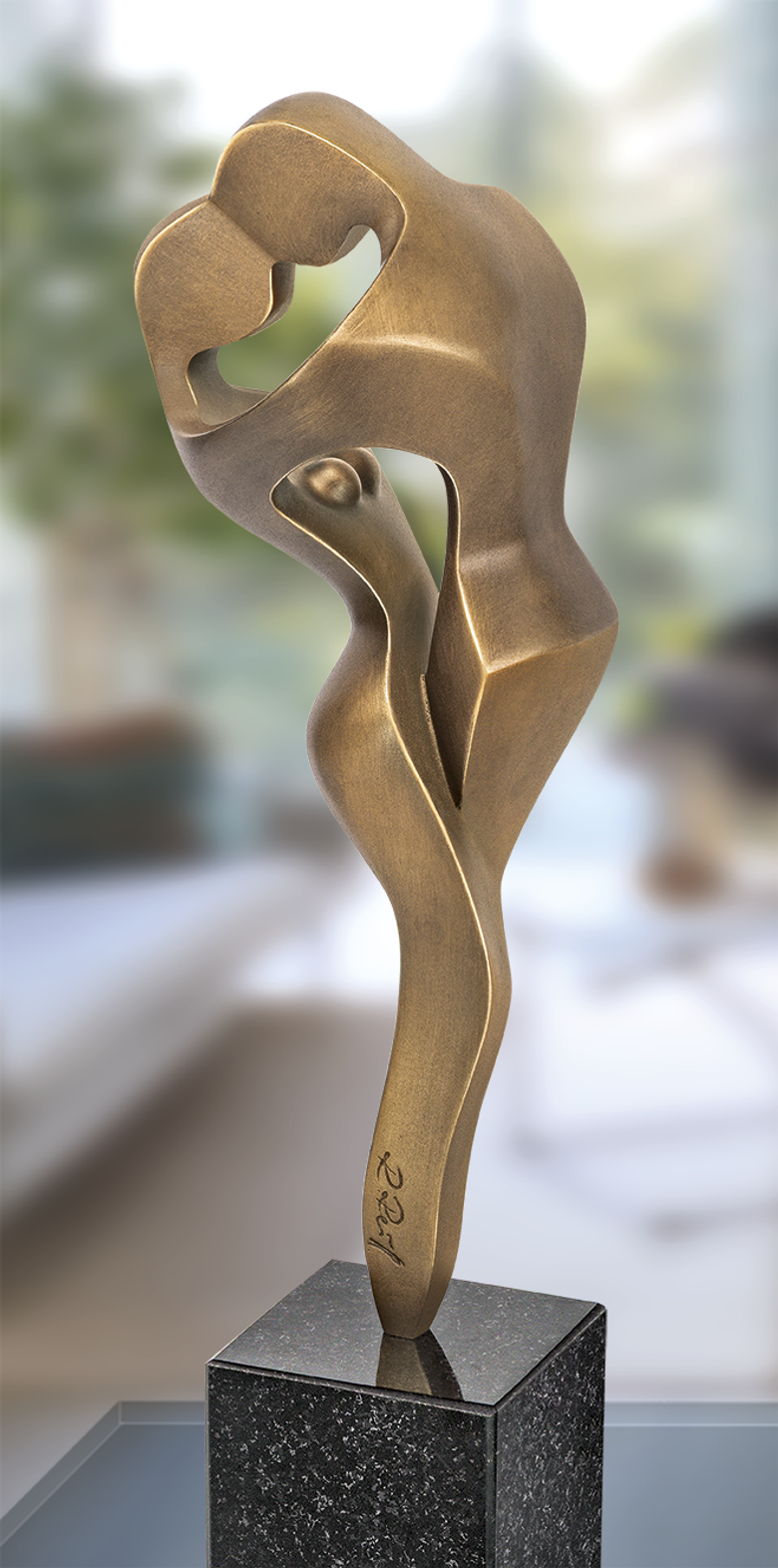 Bronzefigur «Zweiklang» von Renate Reiff