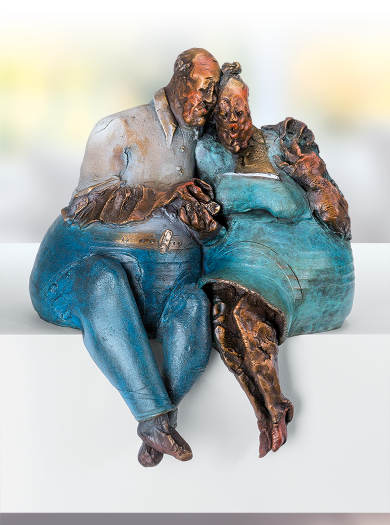 Bronzefigur Verbundenheit von Roucka