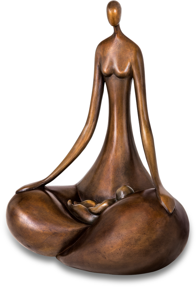 Bronzefigur Le Berceau von Marie-Madeleine Gautier