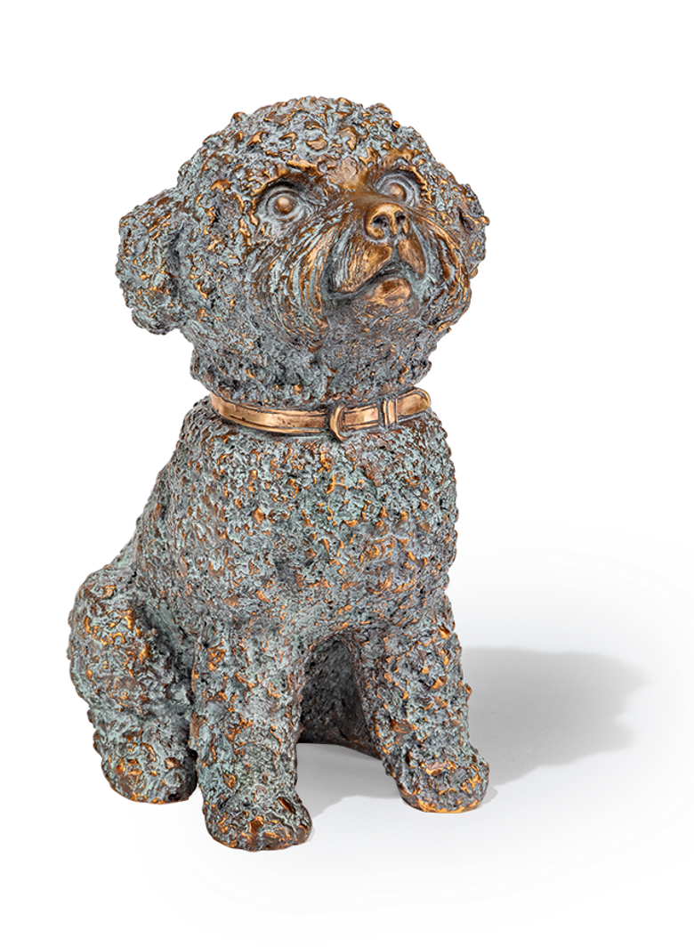 Bronzefigur «Stolzer Pudel» aus dem Atelier Strassacker