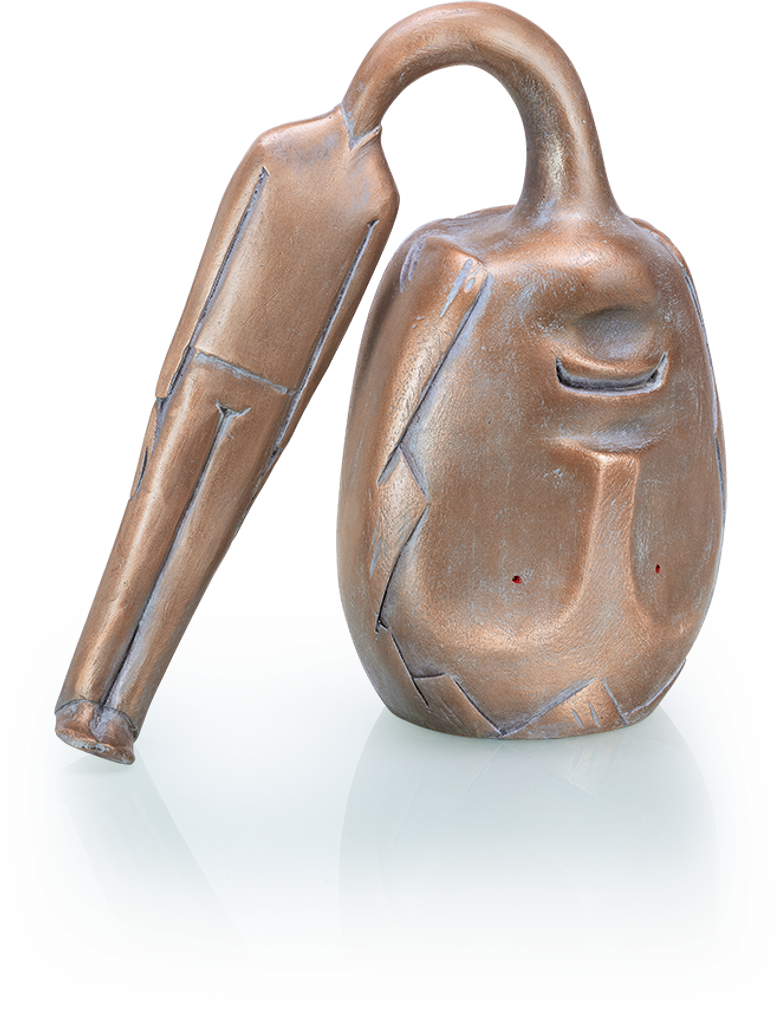 Bronzefigur Testa pesante von Ivar Lardschneider