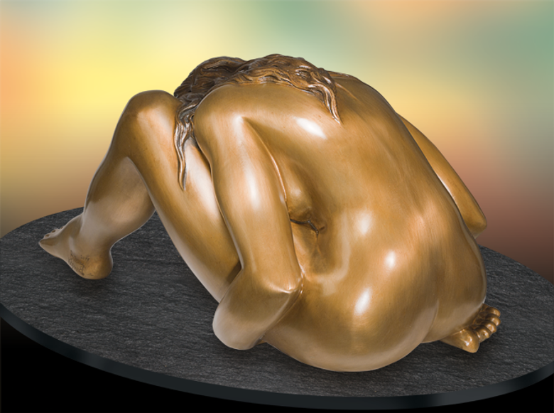 Bronzefigur Donna che si guarda von Bruno Bruni