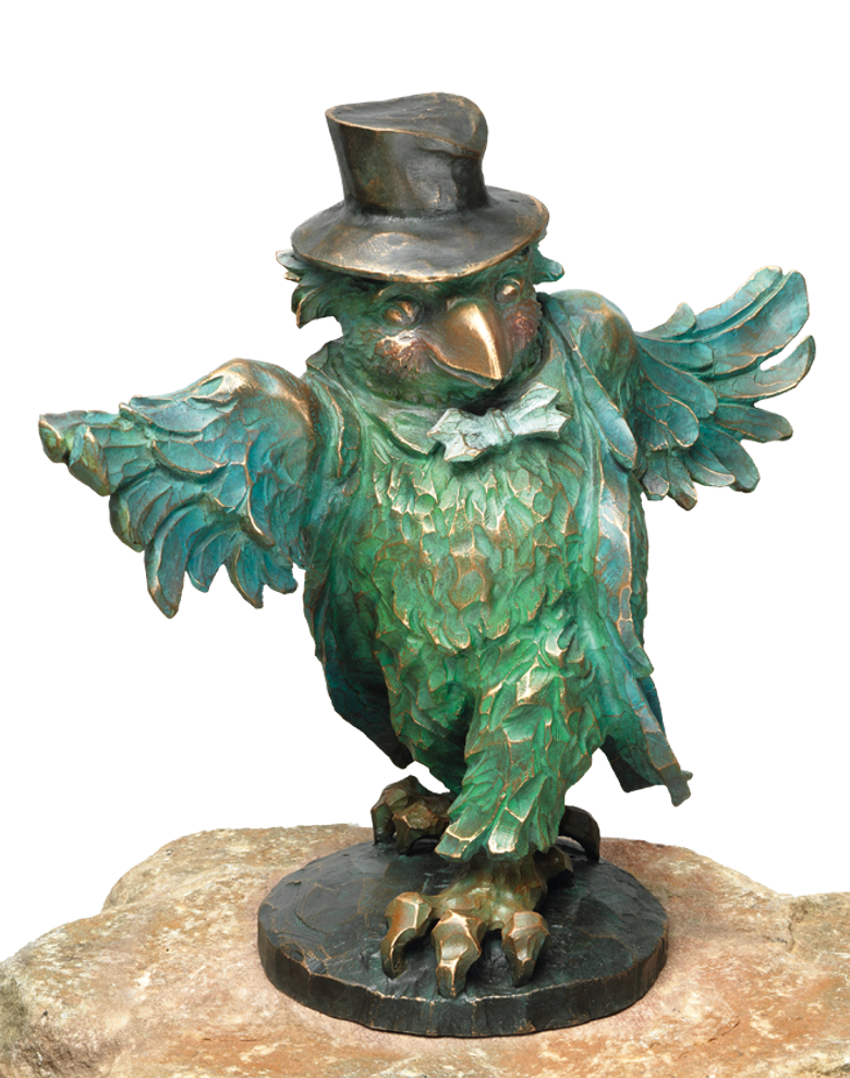 Bronzefigur Der Bräutigam: die Drossel von Atelier Strassacker