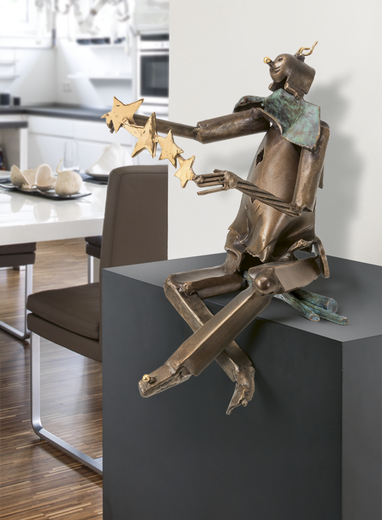 Bronzefigur Clown von Ulrich Barnickel