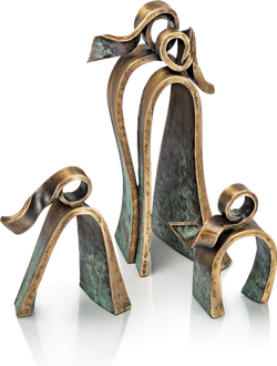 Bronzefigur «Familie, 3-teilig» aus dem Atelier Strassacker