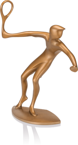 Bronzefigur »Tennisspieler« von Torsten Mücke