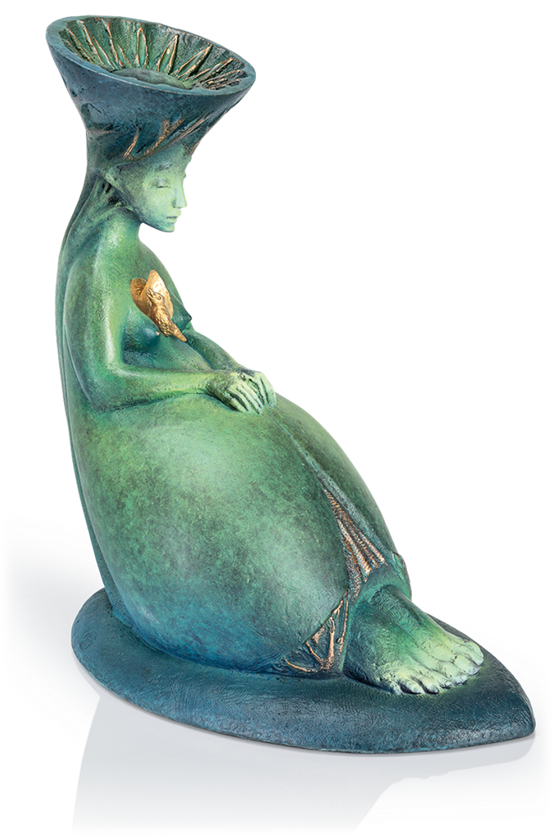 Bronzefigur »Singing bird« von Fidelma Massey