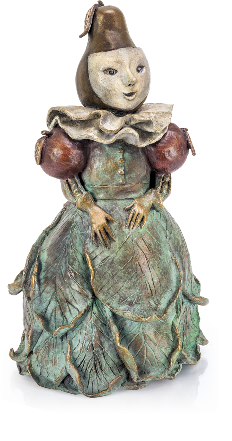 Bronzefigur La Menine Fruitée von Agnès Boulloche