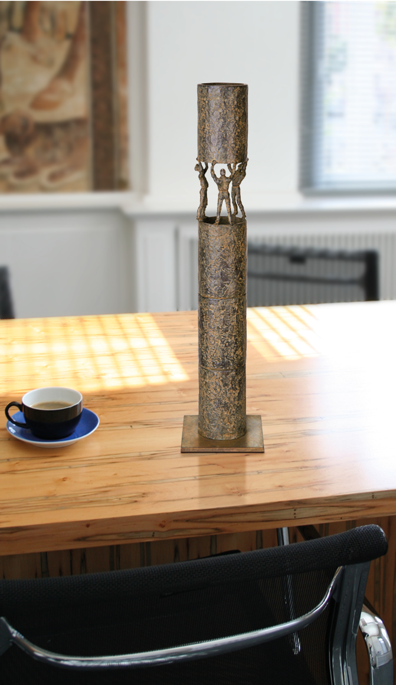 Bronzefigur Synergie von Michel Favre