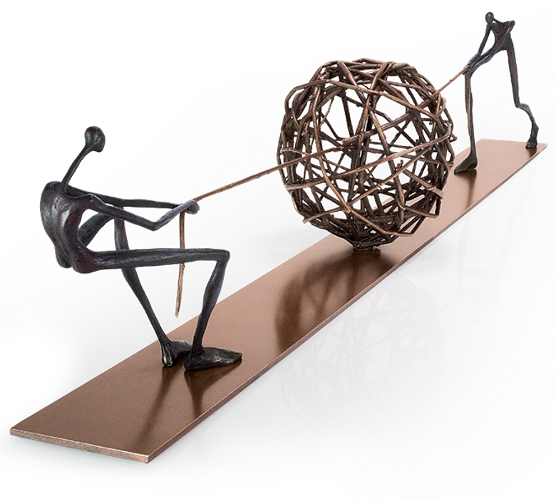Bronzefigur Tangle von Losada-Casanova