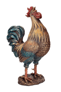 Bronzefigur »Stolzer Hahn« aus dem Atelier Strassacker