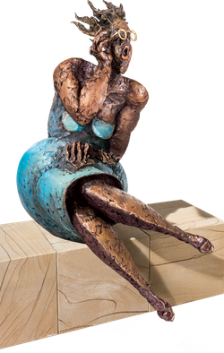 Bronzefigur Unglaublich von Eva Roucka