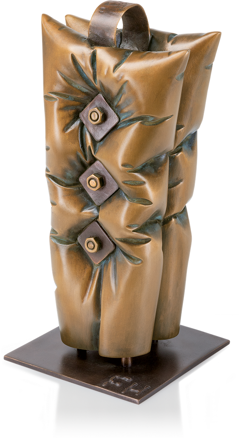 Bronzefigur Support von Felix Haspel