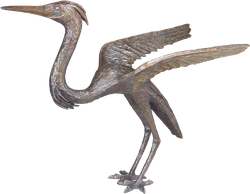 Bronzefigur Reiher von Ernst Günzkofer