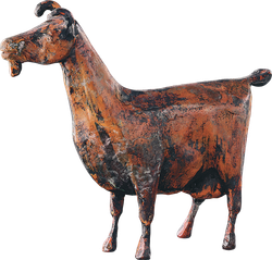 Bronzefigur Ziege von Hermann Schwahn