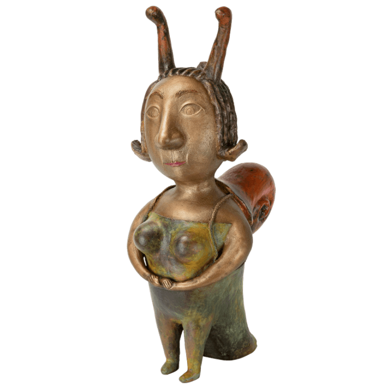 Bronzefigur »Traveller« von Natalia Obada