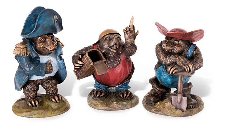 Bronzefigur Set Maulwürfe von Atelier Strassacker