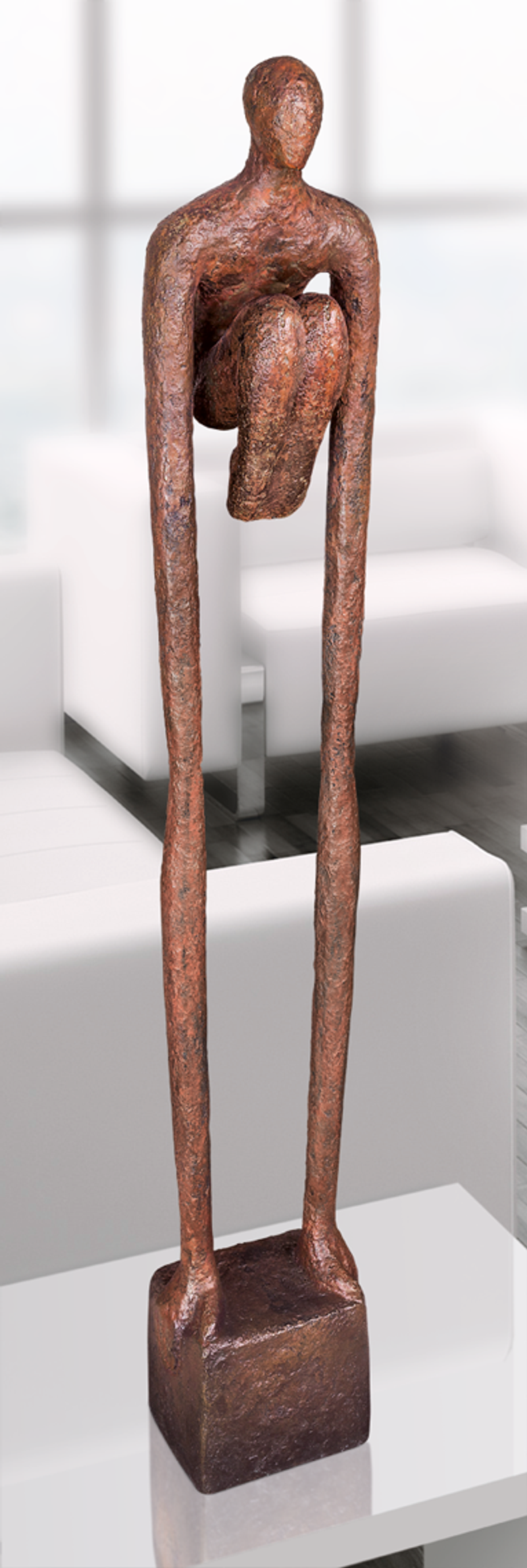 Bronzefigur Unbewegter Sprung von Andrea Kraft