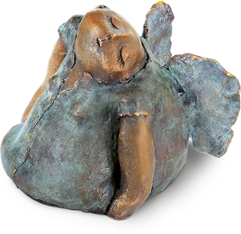 Bronzefigur Kleiner Engel von Anne-Sophie Gilloen