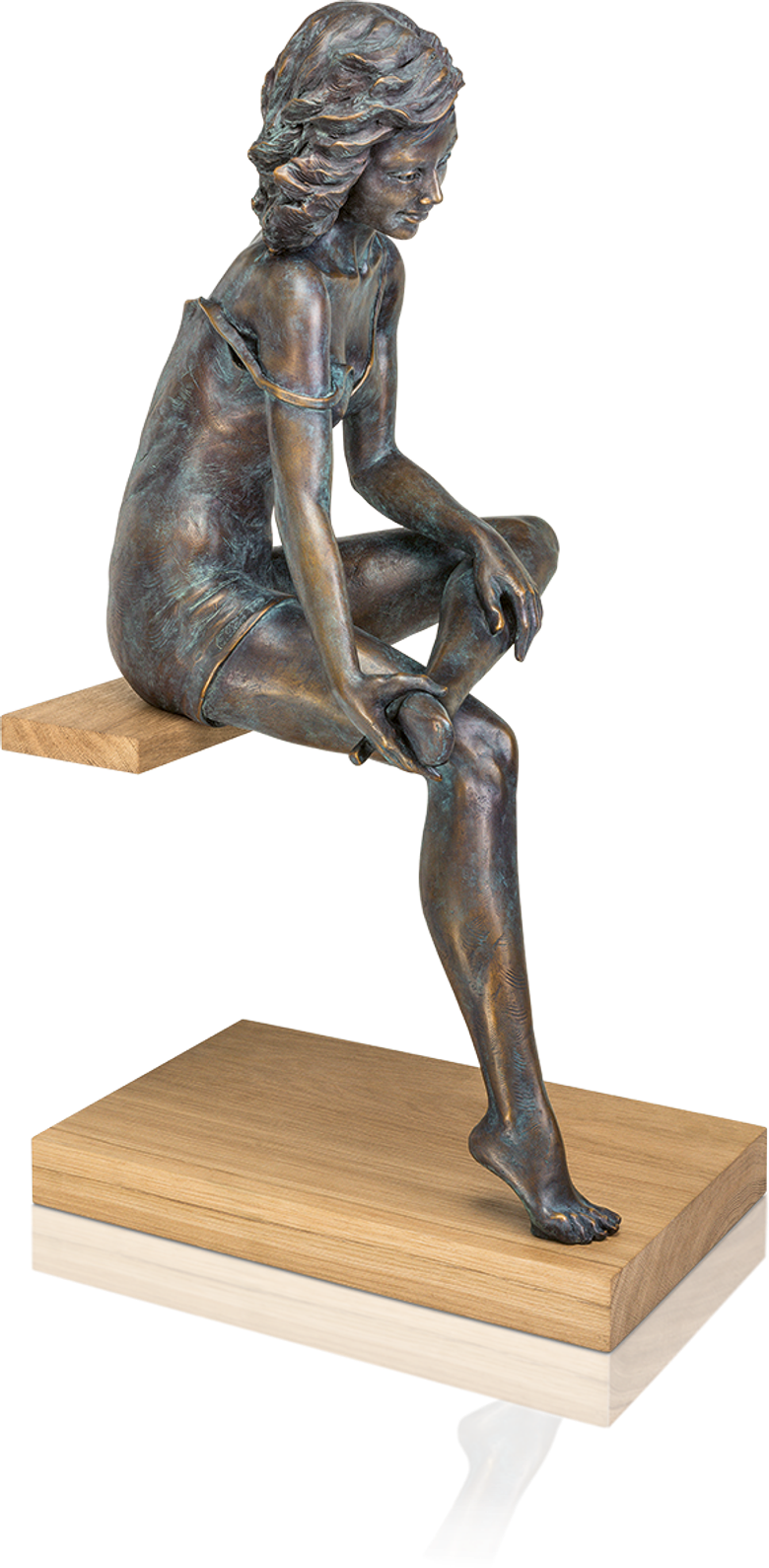 Bronzeskulptur-La-Scarpa-Frau