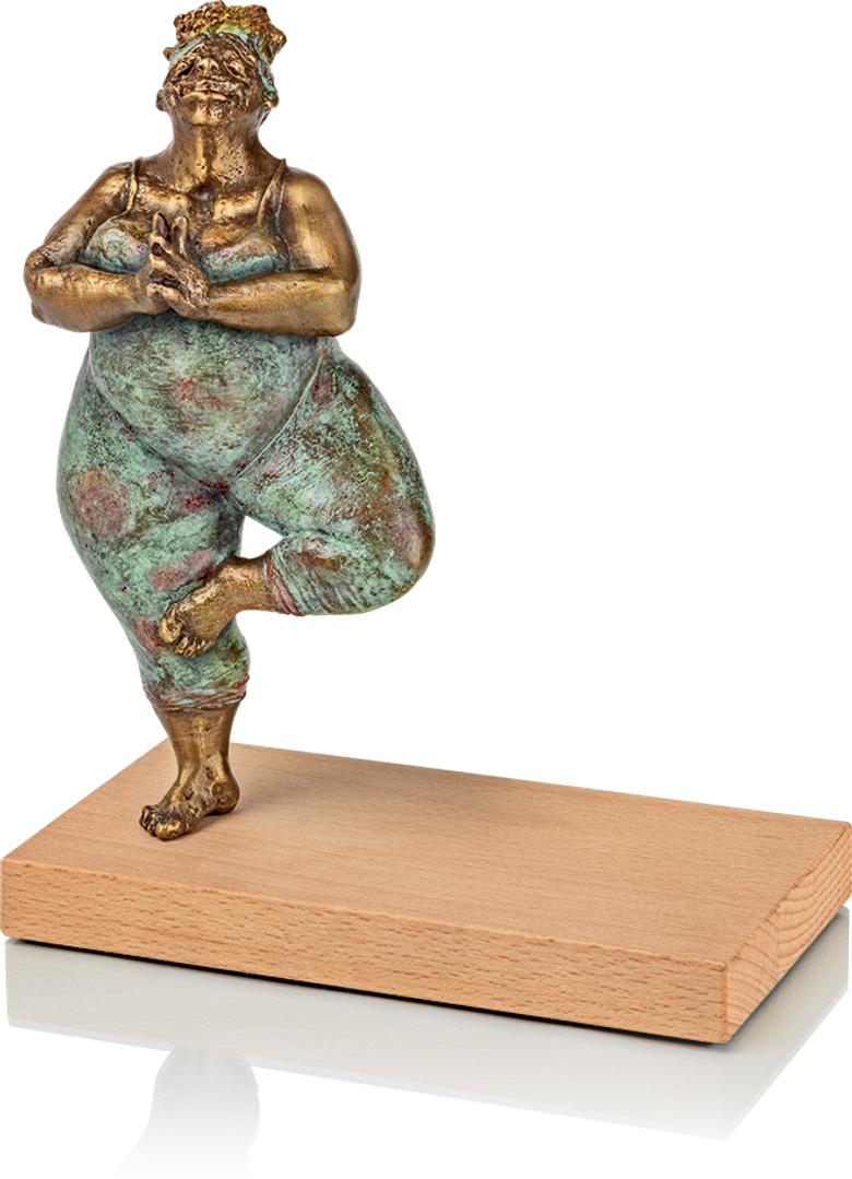 Bronzefigur «Yoga-Baum» von Anette Biedinger