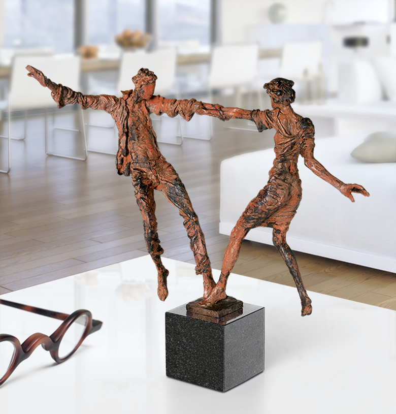 Bronzefigur Liebespaarbalance von Safronov