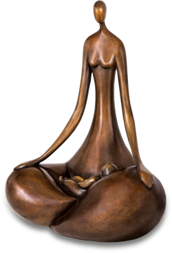 Bronzefigur Le Berceau von Marie-Madeleine Gautier