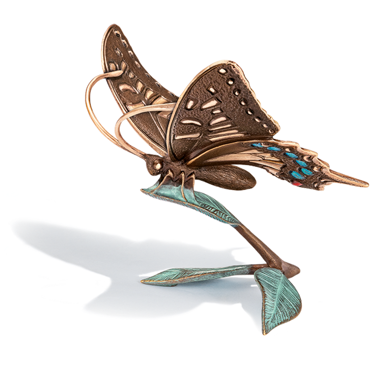 Bronzefigur «Schmetterling auf Zweig» aus dem Atelier Strassacker
