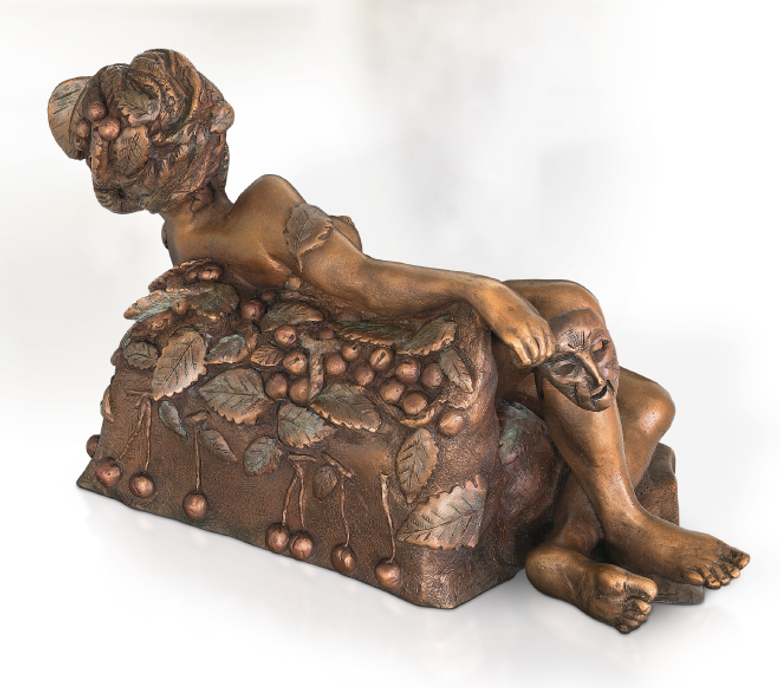 Bronzefigur Maskerade von Kaikaoss