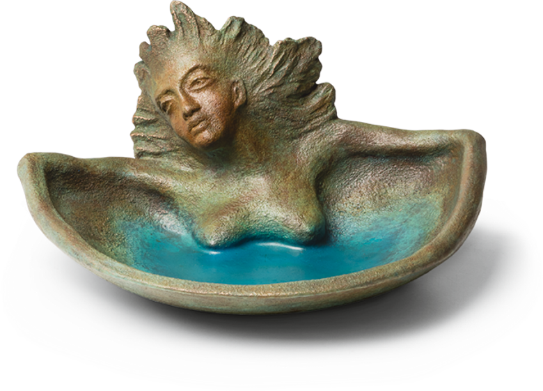 Bronzefigur Nixenschale (Wand) von Maria-Luise Bodirsky