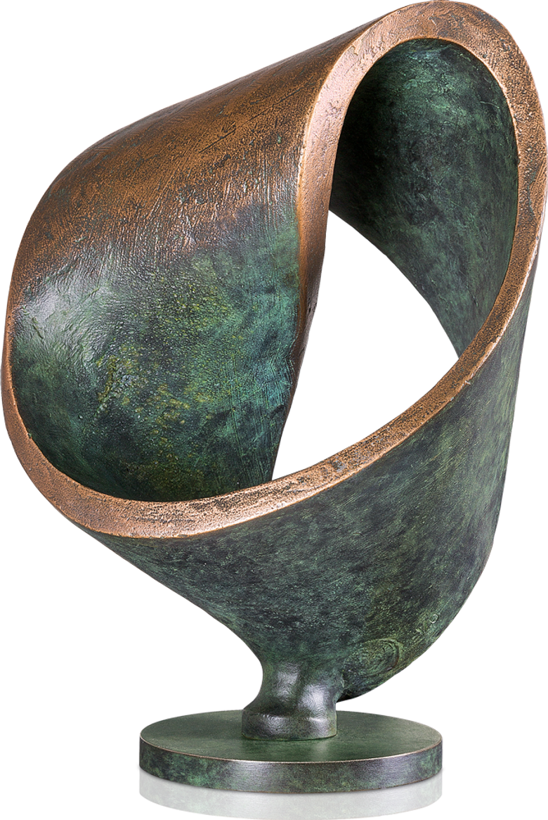 Bronzefigur Möbiusschleife von Hans Nübold