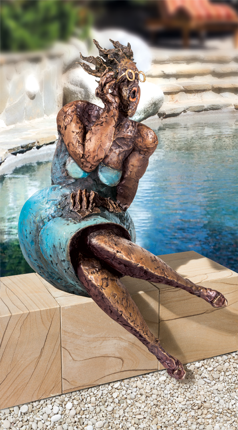 Bronzefigur Unglaublich von Eva Roucka