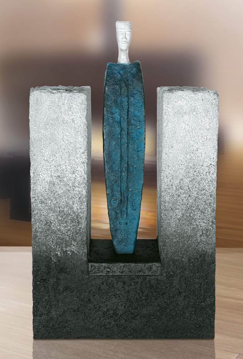 Bronzefigur Case I von Josette Taramarcaz