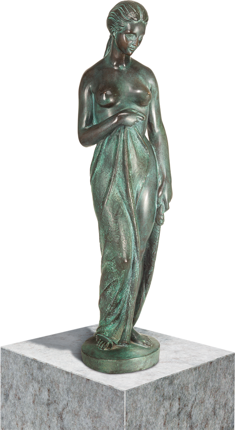 Bronzefigur Nach dem Bade von Atelier Strassacker