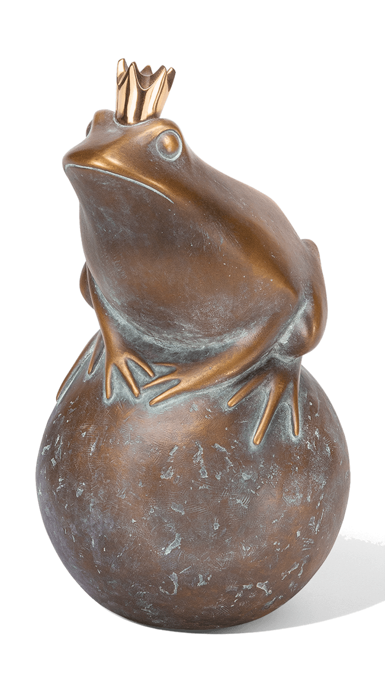 Bronzefigur »Froschkönig« aus dem Atelier Strassacker