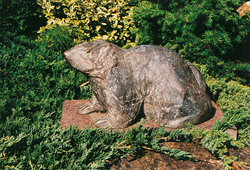 Bronzefigur Murmeltier von Theophil Steinbrenner