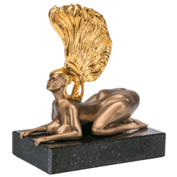 Bronzefigur »Die Sphinx mit dem Goldhelm – Miniatur« von Prof. Ernst Fuchs
