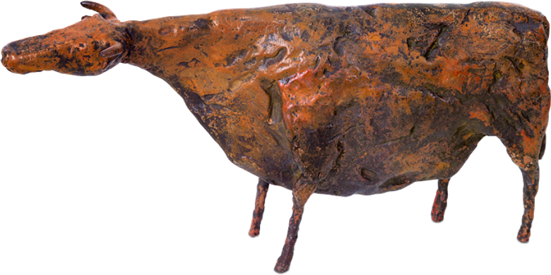Bronzefigur Kuh von Hermann Schwahn