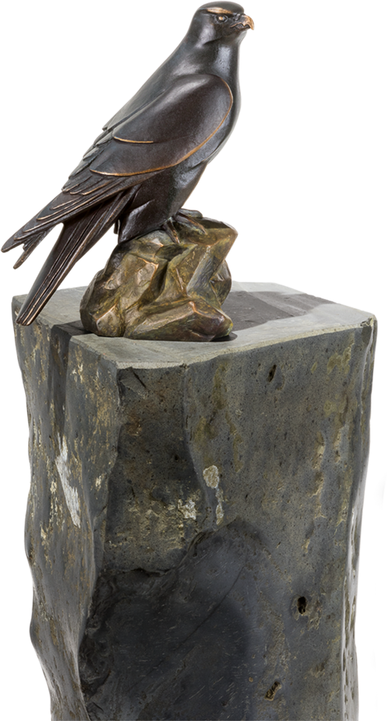 Bronzefigur Weiblicher Gerfalke von Atelier Strassacker