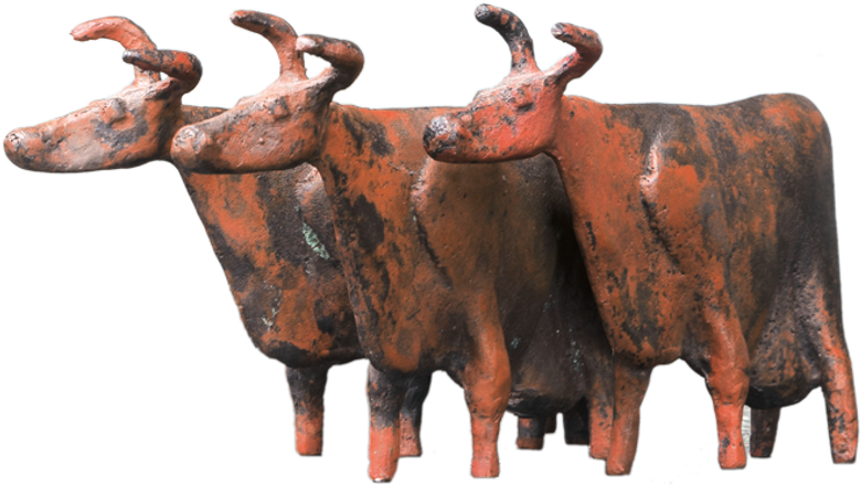 Bronzefigur Kühe von Hermann Schwahn