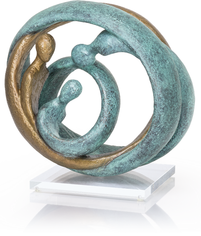 Bronzefigur Family II von Andrea Kraft