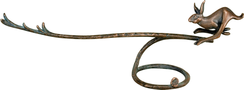 Bronzefigur Hasenpanier von Kurtfritz Handel