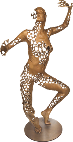 Bronzefigur Dynamic Equilibrium von Sukhi Barber